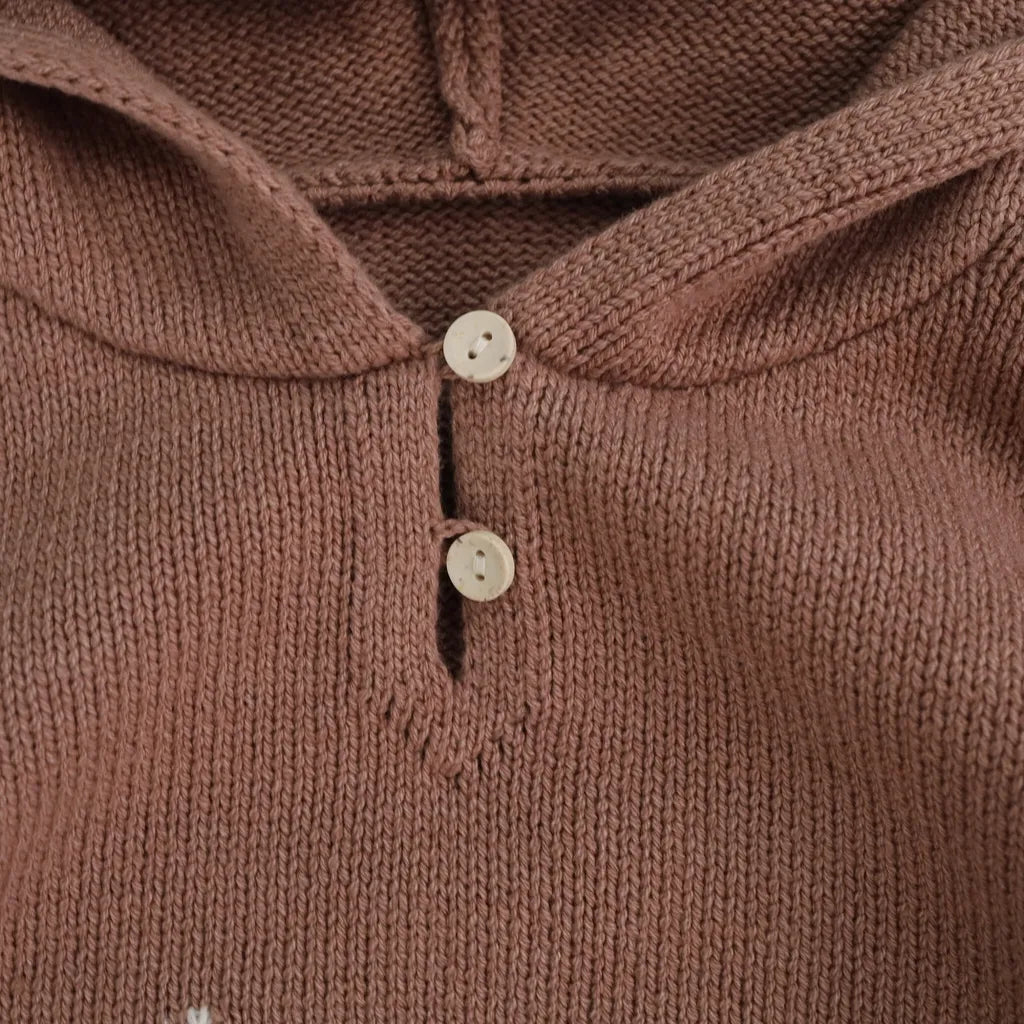 -キツネモチーフフーディニットセーター【mh0011283】 - mamahalo shop - トレーナー・フーディ -  べビー服 - 子供服 - 男の子 - 女の子