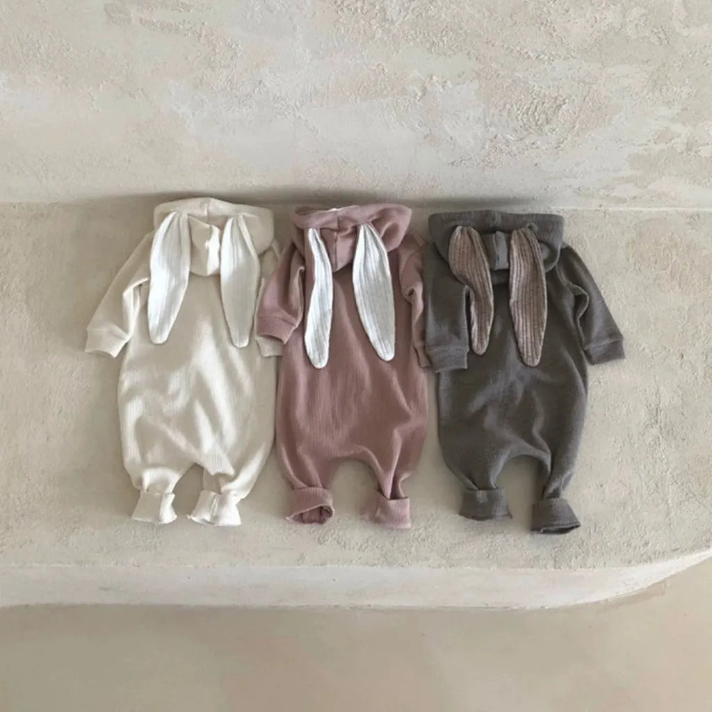 -うさ耳フーディ長袖ロンパース【mh0011180】 - mamahalo shop - 長袖ロンパース -  べビー服 - 子供服 - 男の子 - 女の子