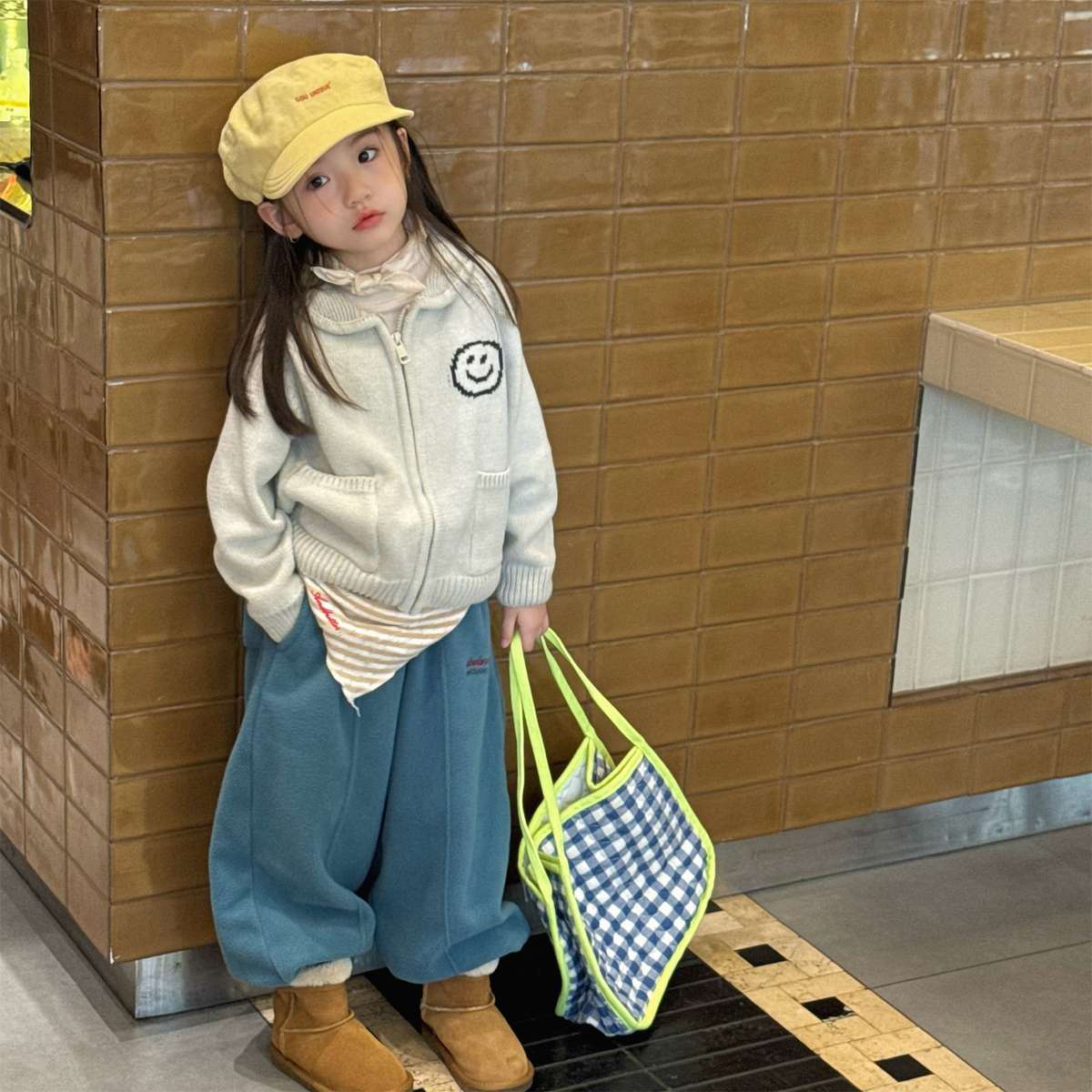 -フリーススウェットパンツ ルーズシルエット あったか長ズボン【mh0011423】 - mamahalo shop - ロングパンツ・スウェットパンツ -  べビー服 - 子供服 - 男の子 - 女の子