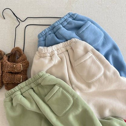 -裏起毛スウェットパンツ ロングパンツ 暖か長ズボン カジュアル【mh0011405】 - mamahalo shop - ロングパンツ・スウェットパンツ -  べビー服 - 子供服 - 男の子 - 女の子