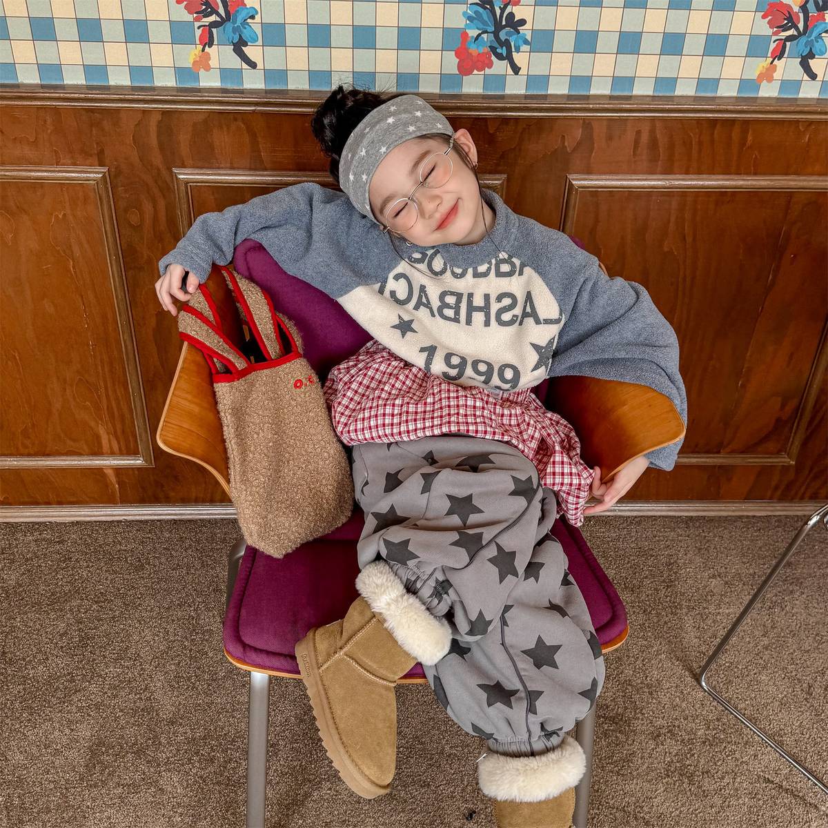 -長袖Tシャツ フリース素材 ラグラン袖 プリントロゴ ハイネック【mh0011410】 - mamahalo shop - 長袖Tシャツ -  べビー服 - 子供服 - 男の子 - 女の子