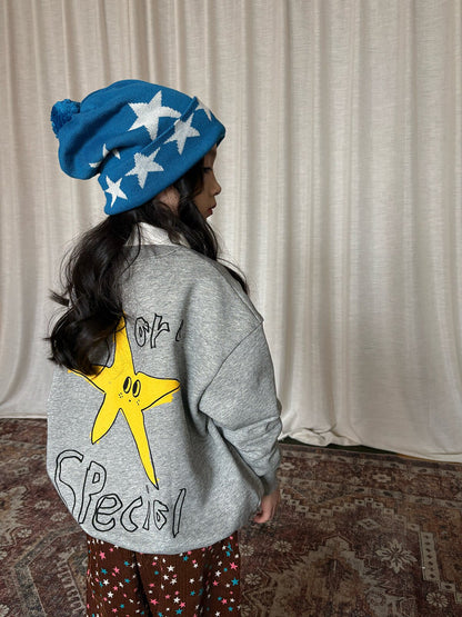 yummy&rocky | Star Print Soft Terry Thick T-Shirt 星柄テリー厚手長袖Tシャツ【mh0020103】