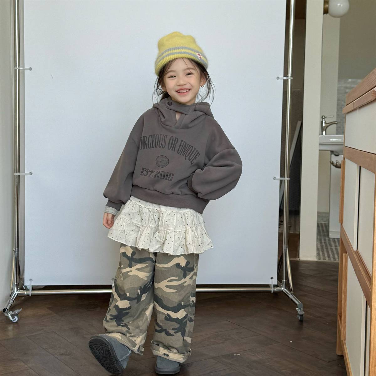 -カモフラ柄ロングパンツ 裏起毛 長ズボン カジュアルパンツ【mh0011414】 - mamahalo shop - ロングパンツ・スウェットパンツ -  べビー服 - 子供服 - 男の子 - 女の子