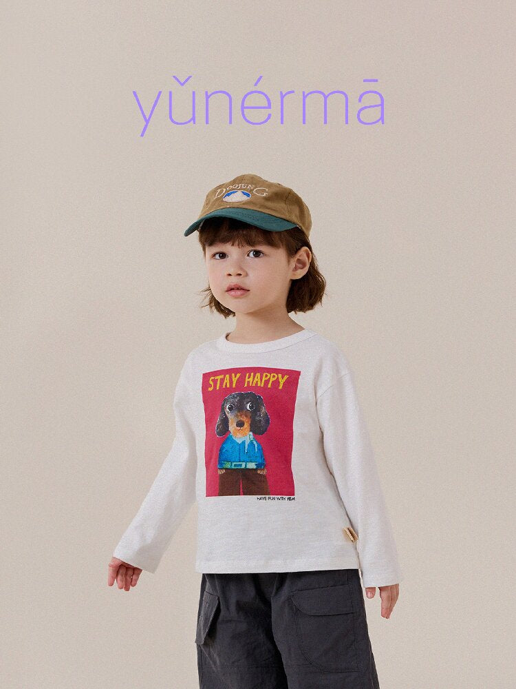 キッズ ジュニア プリント 長袖Tシャツ【mh0014255】
