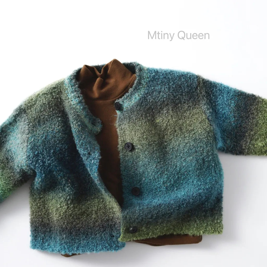 -グラデーションモヘア風ニットカーディガン【mh0011275】 - mamahalo shop - カーディガン・パーカー -  べビー服 - 子供服 - 男の子 - 女の子