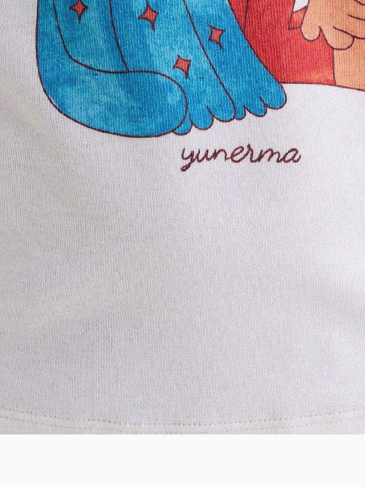 Graphic Print Cotton Raglan T-Shirt キャラクタープリント ラグランTシャツ【mh0013170】