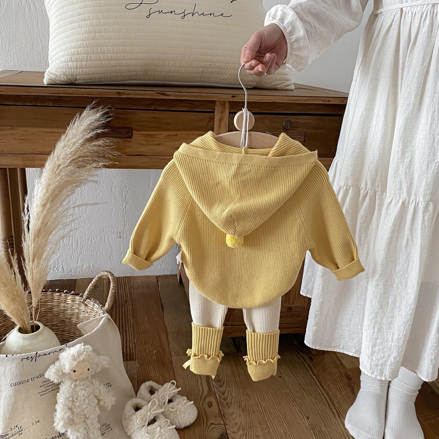 Hooded Heart Knitted Set ハート 立体編み ニット セットアップ【mh0012099】