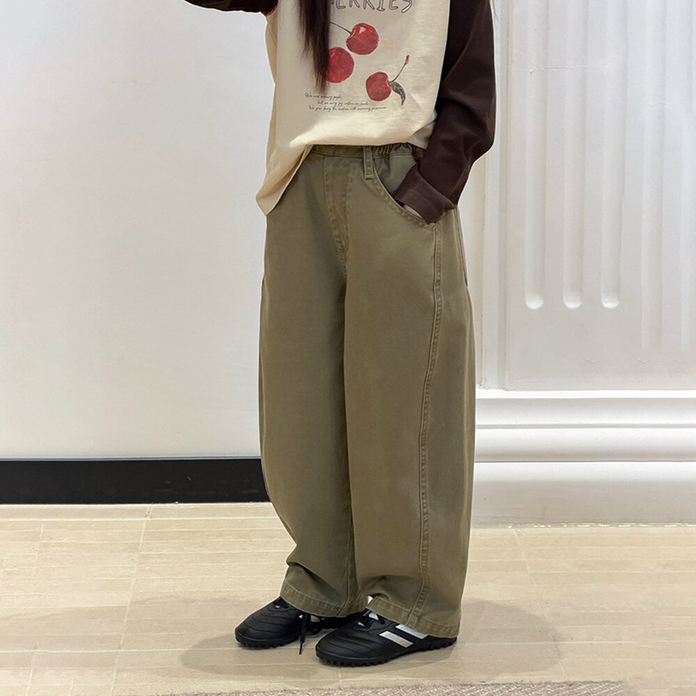 キッズ ジュニア ウォッシュ タック バルーン ボリュームパンツ【mh0014425】