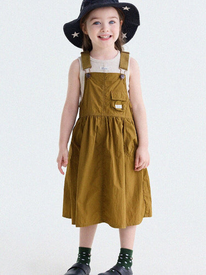 Multi Pocket Layering Bib Skirt ワークテイスト サロペットワンピース【mh0013188】