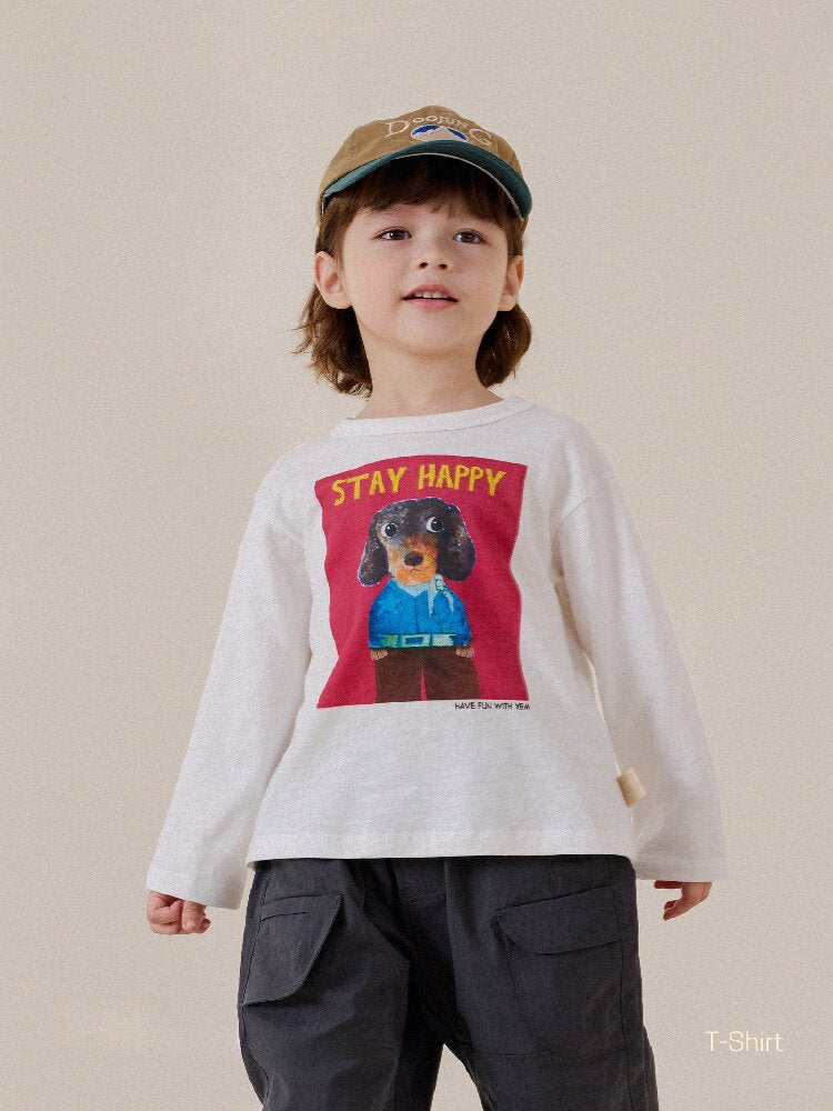 キッズ ジュニア プリント 長袖Tシャツ【mh0014255】