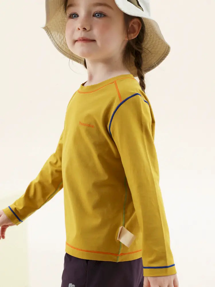 -切り替えステッチ長袖Tシャツ【mh0011300】 - mamahalo shop - 長袖Tシャツ -  べビー服 - 子供服 - 男の子 - 女の子