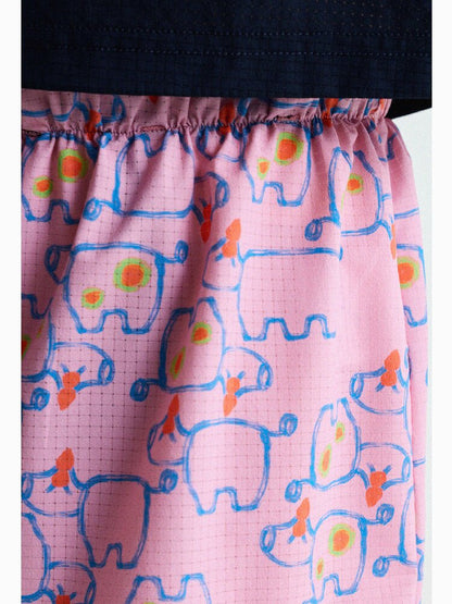 Abstract Line Quick-Dry Shorts ワッペン ハーフパンツ【mh0013197】
