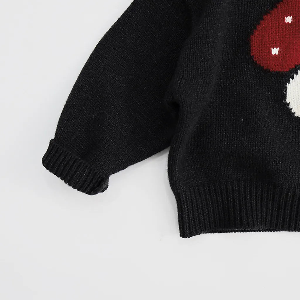 -きのこモチーフフーディニットセーター【mh0011285】 - mamahalo shop - ニット・セーター -  べビー服 - 子供服 - 男の子 - 女の子