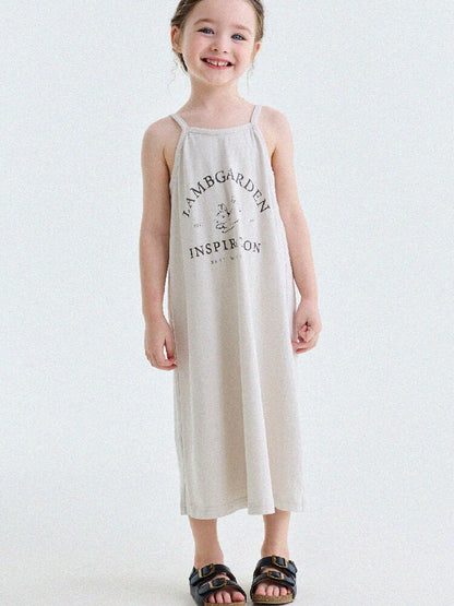 Vintage Printed Cotton Sundress ラッフル キャミソールワンピース【mh0013201】