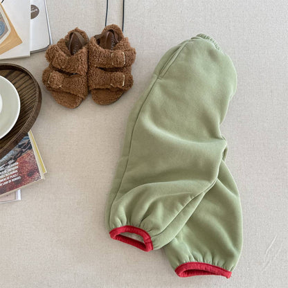 -裏起毛スウェットパンツ ロングパンツ 暖か長ズボン カジュアル【mh0011405】 - mamahalo shop - ロングパンツ・スウェットパンツ -  べビー服 - 子供服 - 男の子 - 女の子