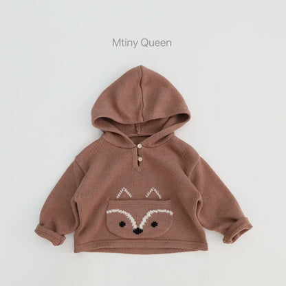 -キツネモチーフフーディニットセーター【mh0011283】 - mamahalo shop - トレーナー・フーディ -  べビー服 - 子供服 - 男の子 - 女の子