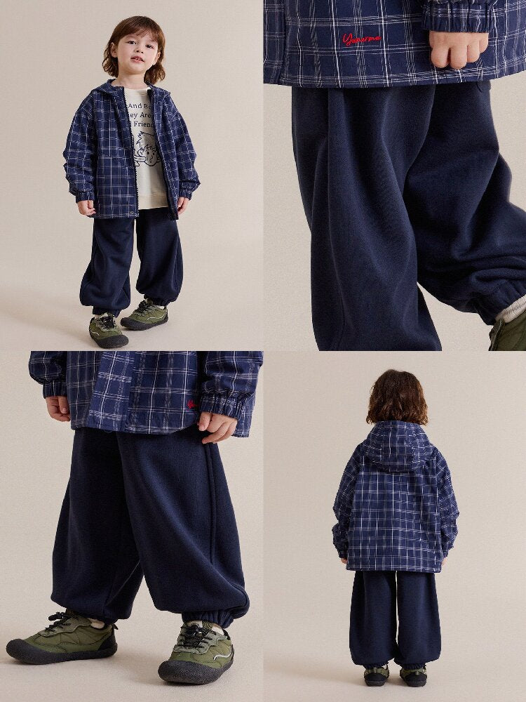 Pantalón de chándal jogger holgado con bolsillos con cremallera para niños y jóvenes [mh0014236]