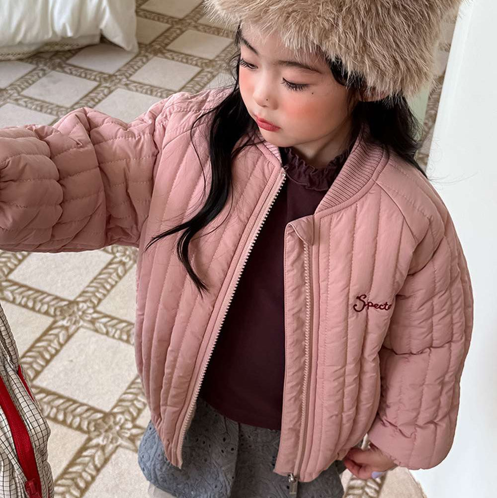 Long-sleeved quilted jacket | Padded and fully embroidered | Character print outerwear [mh0011467]