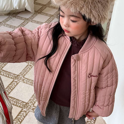 Long-sleeved quilted jacket | Padded and fully embroidered | Character print outerwear [mh0011467]