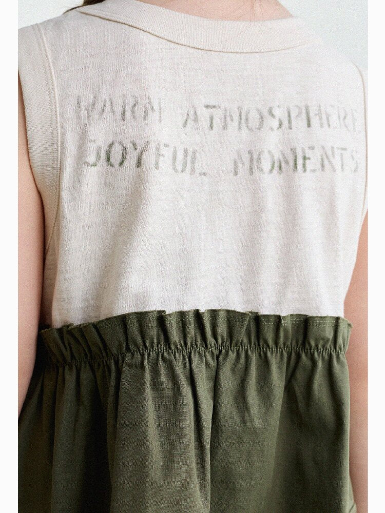 Cargo Pocket Cotton Dress ワークテイスト ノースリーブワンピース【mh0013195】