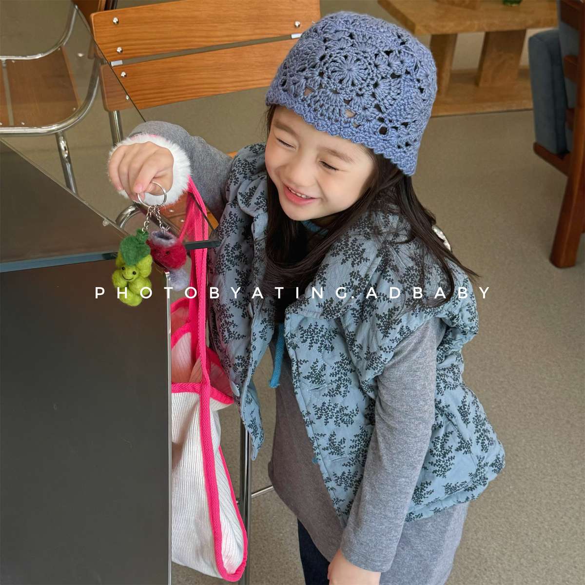 -キルティングベスト ノースリーブ 中綿入り 花柄プリント【mh0011425】 - mamahalo shop - ベスト -  べビー服 - 子供服 - 男の子 - 女の子