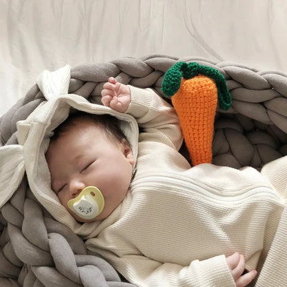 -うさ耳フーディ長袖ロンパース【mh0011180】 - mamahalo shop - 長袖ロンパース -  べビー服 - 子供服 - 男の子 - 女の子