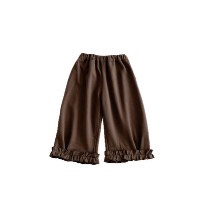 Lace Trim Straight Pants レース フリル ストレートパンツ【mh0012093】