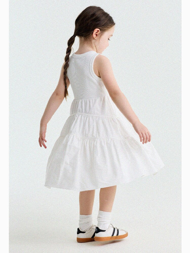 Spliced Tiered Tank Dress ノースリーブ ティアードワンピース【mh0013175】