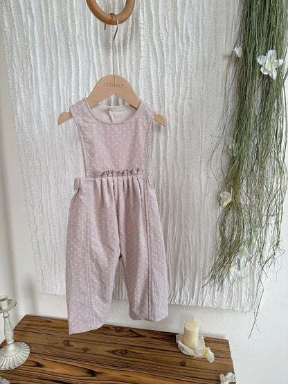 Floral Twill Suspender Romper 花柄 ツイル サスペンダー ロンパース【mh0012154】