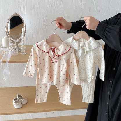 Long Sleeve Loungewear Set ルームウェア 上下セット 2点セット【mh0012101】