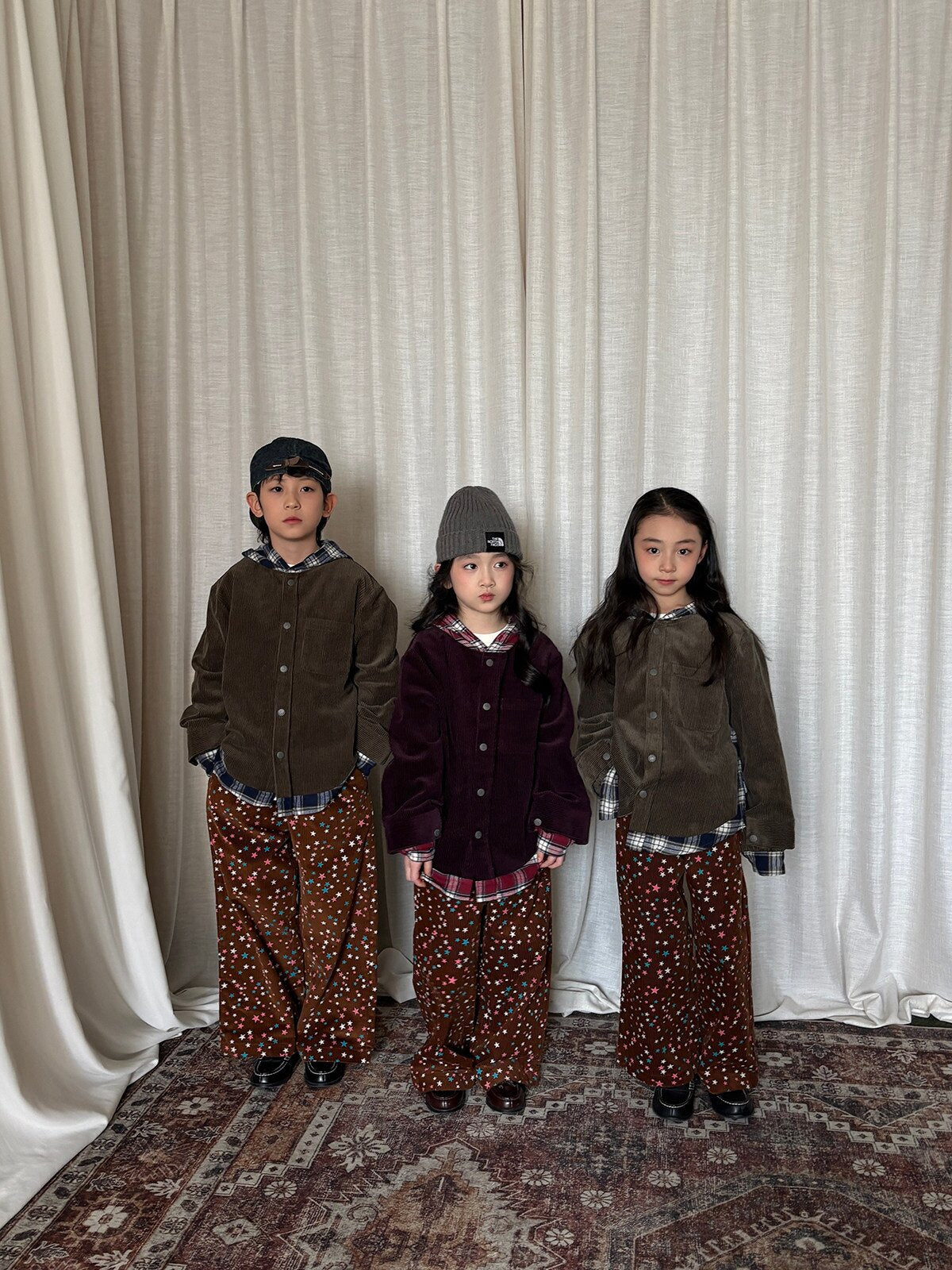 yummy&rocky | Star Print Cotton Corduroy Pants 星柄コーデュロイストレートパンツ【mh0020101】