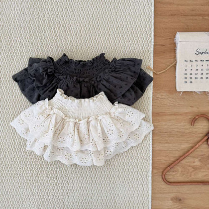 フリルブルマパンツ レース シャーリング ショートパンツ【mh0011513】