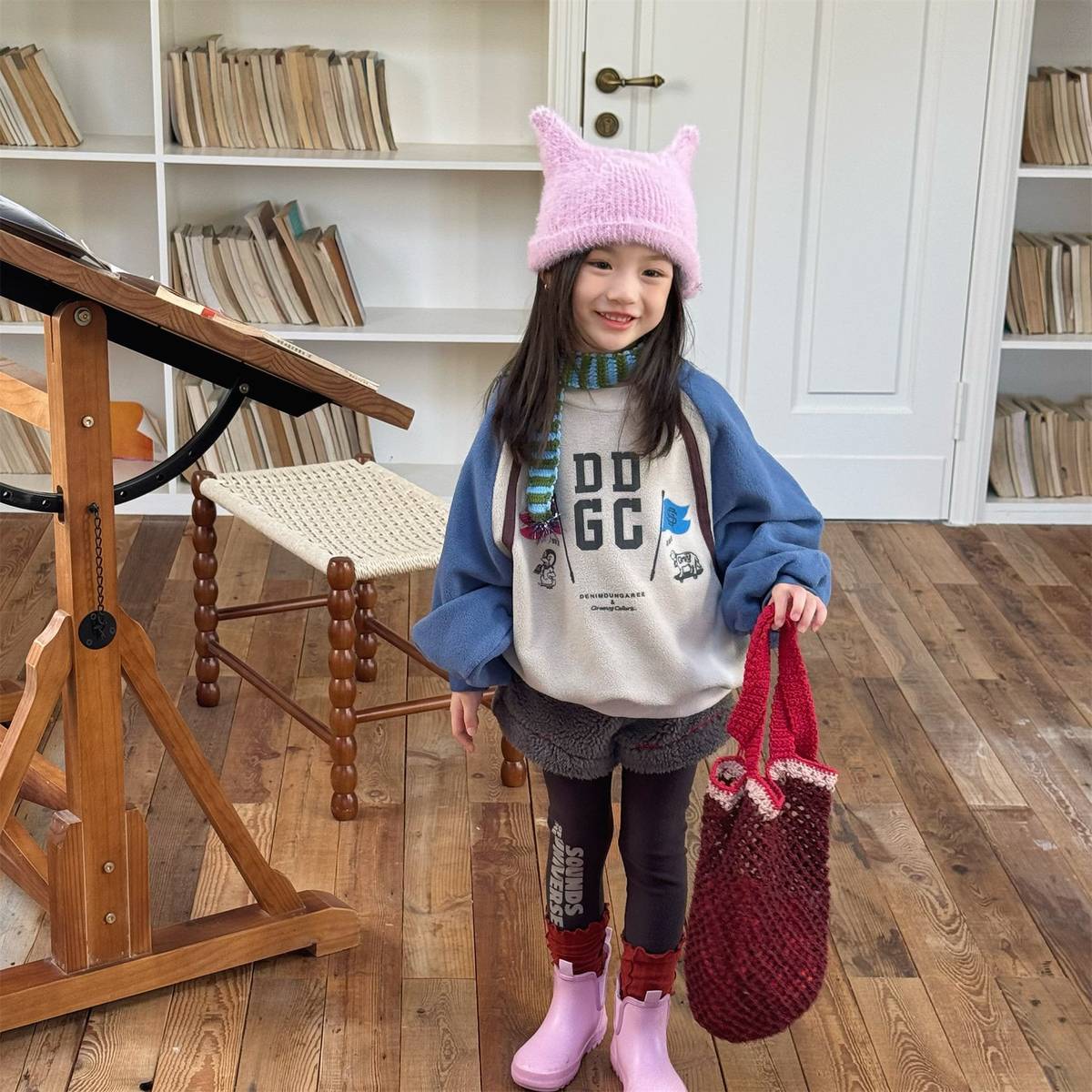 -長袖スウェットトレーナー フリース素材 ラグラン袖 プリントロゴ【mh0011412】 - mamahalo shop - トレーナー・フーディ -  べビー服 - 子供服 - 男の子 - 女の子