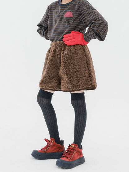Pawpaw Liu | Faux Lamb Fleece Shorts フェイク ラムフリース ショートパンツ【mh0020089】