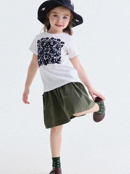 Flocked Print Cotton T-shirt フロッキー 半袖Tシャツ【mh0013184】