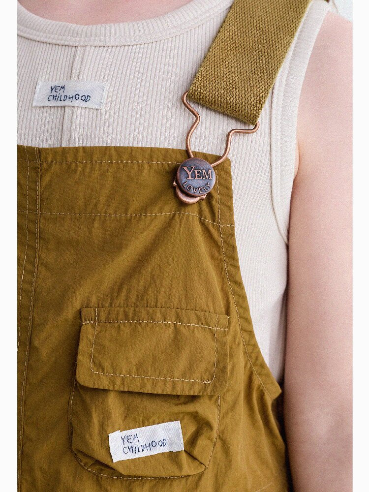 Multi Pocket Layering Bib Skirt ワークテイスト サロペットワンピース【mh0013188】