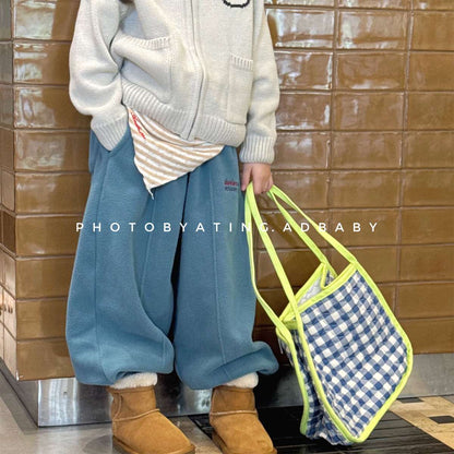 -フリーススウェットパンツ ルーズシルエット あったか長ズボン【mh0011423】 - mamahalo shop - ロングパンツ・スウェットパンツ -  べビー服 - 子供服 - 男の子 - 女の子