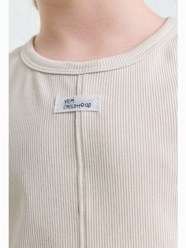 Ribbed Cotton Tank Top センターシーム ノースリーブトップス【mh0013190】