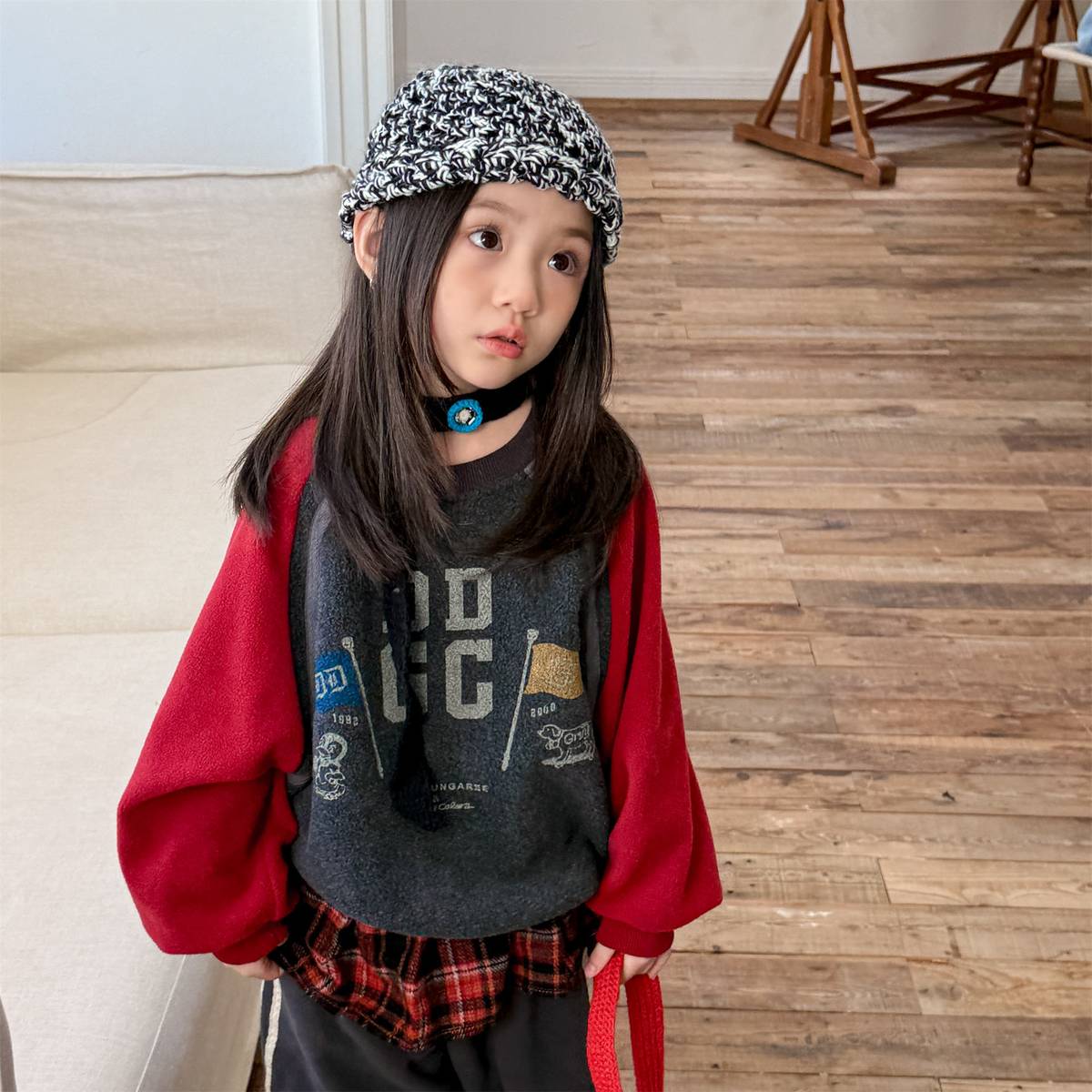 -長袖スウェットトレーナー フリース素材 ラグラン袖 プリントロゴ【mh0011412】 - mamahalo shop - トレーナー・フーディ -  べビー服 - 子供服 - 男の子 - 女の子