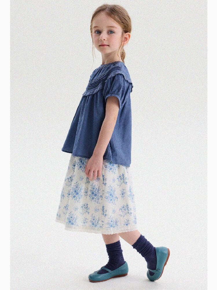 French Floral Lace Cotton Skirt レース ショートスカート【mh0013204】