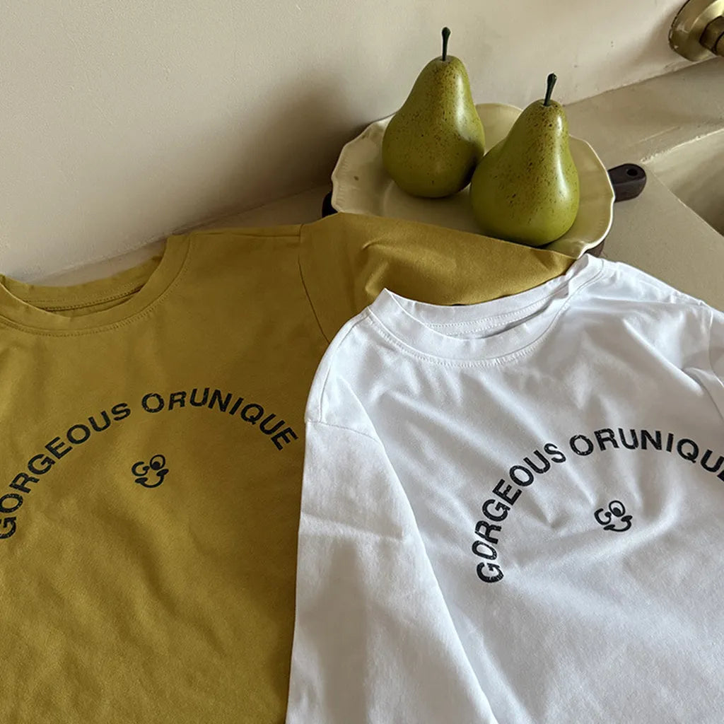 -落書き風キャラクターTシャツ ロゴ入りバックプリント長袖Tシャツ【mh0011065】 - mamahalo shop - 長袖Tシャツ -  べビー服 - 子供服 - 男の子 - 女の子