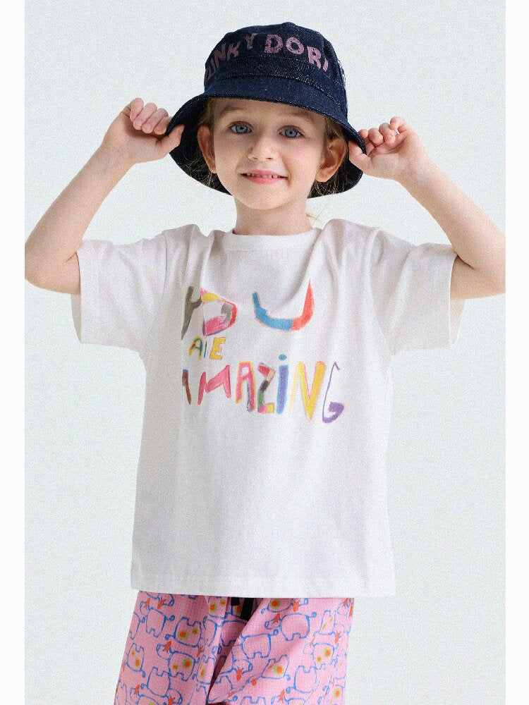 Lettering Graphic Short-Sleeved T-Shirt ビッグシルエット 半袖Tシャツ【mh0013196】