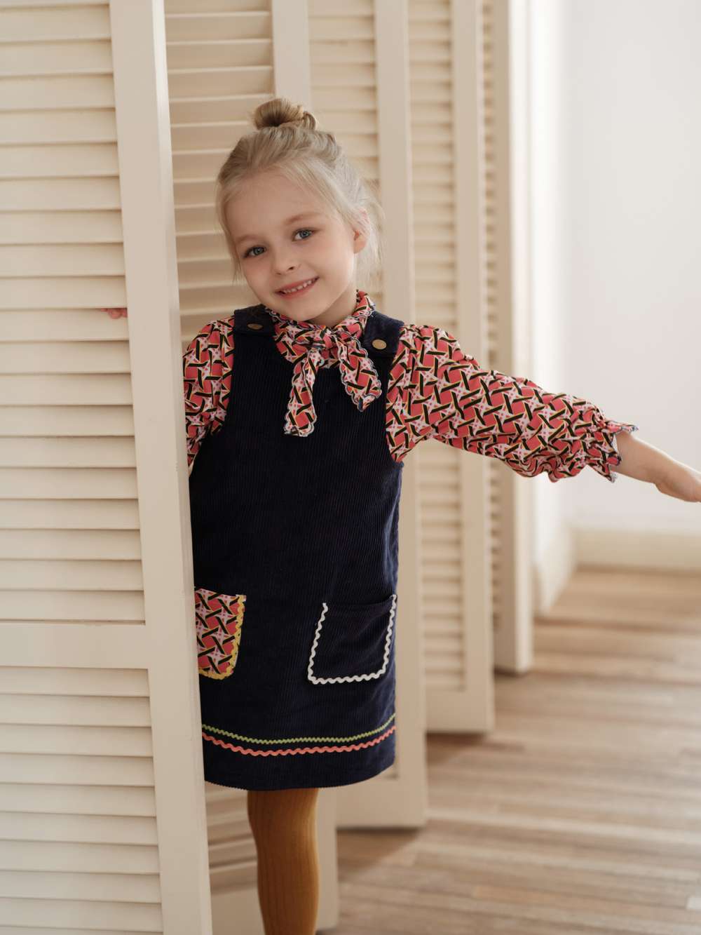 ノースリーブワンピース コーデュロイ 北欧風 Aライン ジャンパースカート【mh0011549】