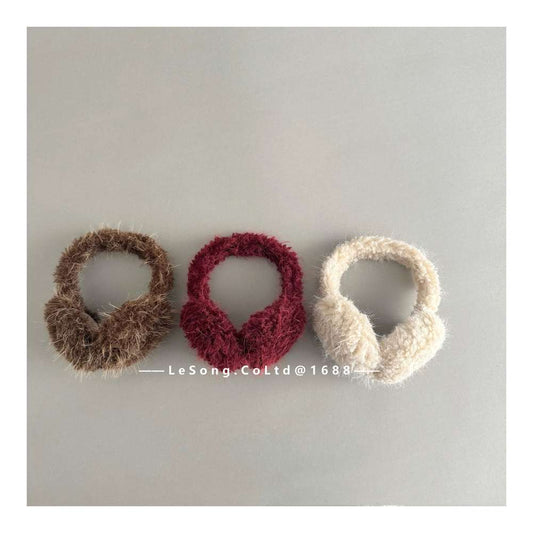 キッズ イヤーマフ ふわふわ もこもこ 防寒 耳当て 折りたたみ【mh0011591】