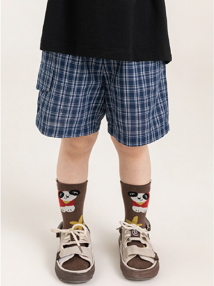 Cotton Plaid Casual Shorts 先染めチェック コットン ショートパンツ【mh0012738】
