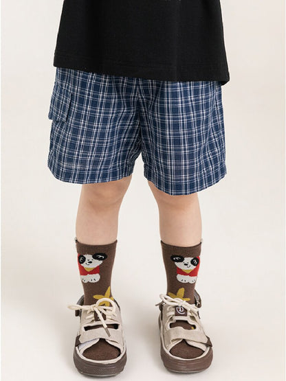 Cotton Plaid Casual Shorts 先染めチェック コットン ショートパンツ【mh0012738】