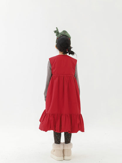 Pawpaw Liu | Red Sweet Padded Sundress 中綿 スイート サンドレス ワンピース【mh0020083】