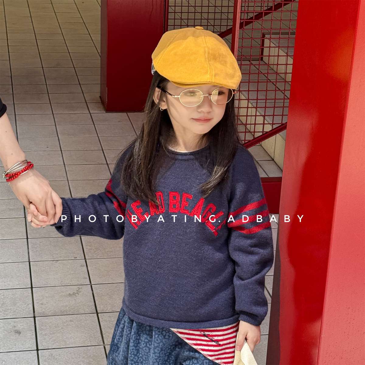 -長袖セーター ニット素材 ラグラン袖 刺繡ロゴ トップス【mh0011422】 - mamahalo shop - ニット・セーター -  べビー服 - 子供服 - 男の子 - 女の子