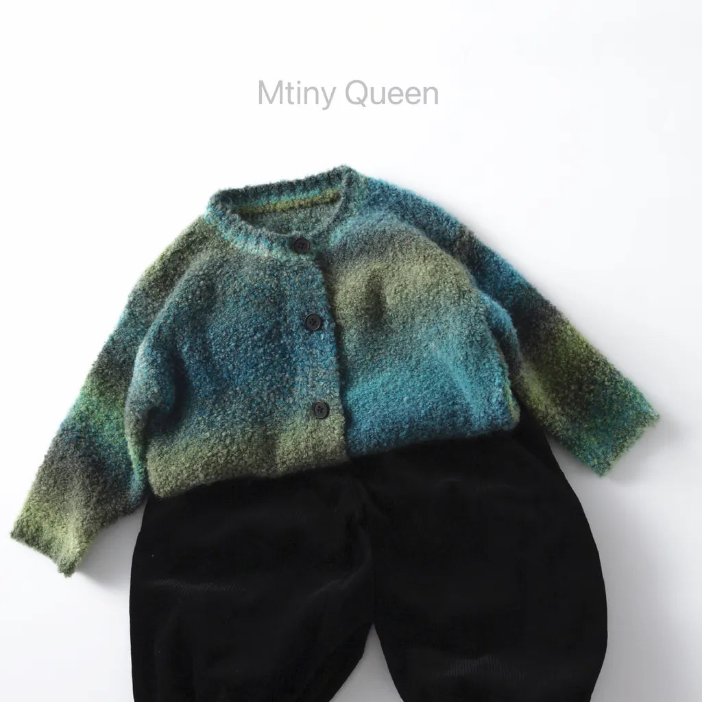 -グラデーションモヘア風ニットカーディガン【mh0011275】 - mamahalo shop - カーディガン・パーカー -  べビー服 - 子供服 - 男の子 - 女の子