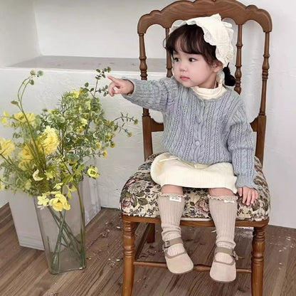 Crochet Style Knit Cardigan クロシェ風 透かし編み ニット カーディガン【mh0012160】